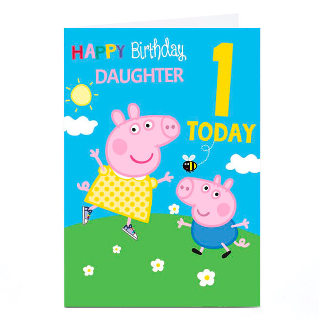 Personalised Birthday Card - Peppa Pig Daughter, Any Age