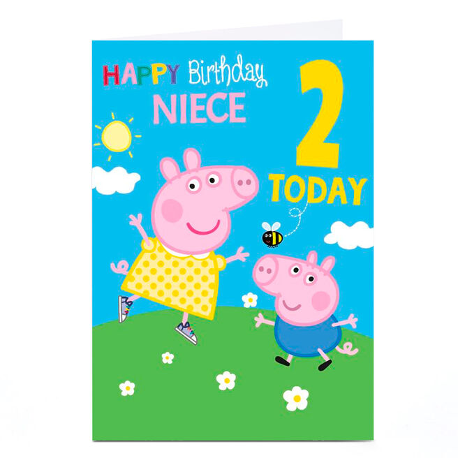 Personalised Birthday Card - Peppa Pig Niece, Any Age