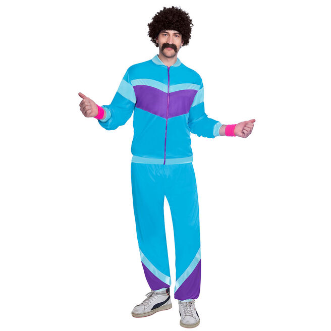 Adult Blue Shell Suit Fancy Dress Costume